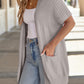 🥇Hot Sale 50% OFF🌺Women's Short Sleeve Pleated Lightweight Open Front Cardigan