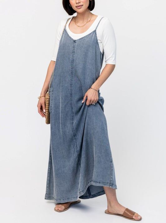 ❣️2025 Summer New Products Sale-50% OFF❣️Women's Denim Maxi Jumper Dress