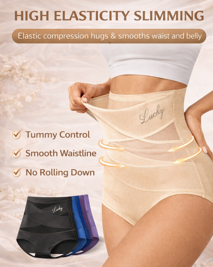 ✨Last Day-Buy 1 Get 3 Packs✨Plus-Size High-Waist Cross Tummy Control Panties1