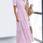 ⏰💜2026 Summer Hot Sale 50% OFF🎉Women's Lightweight Short Sleeve V Neck Elastic Waist Dress