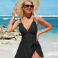 🏖️Summer Hot Sale - ONLY ￡14.98!!⚡50K+ SOLD!🌞🌊Deep V Knot Detail Skirted Swimsuit