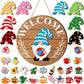 🎁50% OFF🍁Christmas Best Decorations🎄Interchangeable Wooden Gnome Welcome Sign