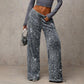 💖💃LAST DAY SALE 50% OFF✨Women's Sequin Sparkle Wide Leg Pants with Elastic Waistband✨