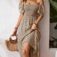 🌈2026 Summer Hot Sale 50% OFF!✨Square Neck Floral Midi Dress – Smocked Bodice, Flowy Tiered Skirt, Romantic 🌸1