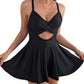 💥Last Day Special Sale 50% OFF🩱Women's Cutout One Piece Skirt Swimsuit