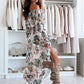 🌸Seasonal dress 50% OFF🌸Floral Print Off-Shoulder Top & Maxi Skirt Two-Piece Set