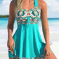 🚨FLASH SAEL 60% OFF!!✨Women's Plants Print V Neck Swimdress & Tankini Set
