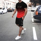 🏖️Summer Cool Deal: ONLY ￡15.99!!😎Men's Gradient Color T-Shirt & Shorts Set