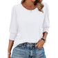 ☀️Summer Hot Sale 50% OFF🌼Blouses for Women Dressy Casual 3/4 Length Sleeve Womens Tops with Smocked Cuffs