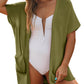 🥇Hot Sale 50% OFF🌺Women's Short Sleeve Pleated Lightweight Open Front Cardigan