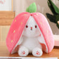 🍓Valentine's Day 50% off🍓Strawberry Bunny Transformed into Little Rabbit🎀 Fruit Doll Plush Toy🐰