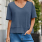 🏖️Summer Cool Deal: ONLY ￡12.99!💃Women's Half Sleeve V-Neck Top with Patchwork Hem