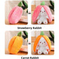 🍓Valentine's Day 50% off🍓Strawberry Bunny Transformed into Little Rabbit🎀 Fruit Doll Plush Toy🐰