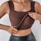 🏆Last Day Special Price ￡8.99!!💐Women's U Neck Thermal Tank Tops with Built-In Bra🌟💓