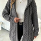 Women’s Fuzzy Sherpa Hooded Cardigan, Soft Plush Fleece Open Front Coat, Long Sleeve Mid-Length Relaxed Fit Jacket, Cozy Fall Winter Outerwear, Warm Teddy Jacket for Women❄️
