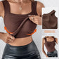 🏆Last Day Special Price ￡8.99!!💐Women's U Neck Thermal Tank Tops with Built-In Bra🌟💓