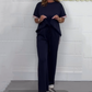 🎁Mother's Day Promotion-50%OFF🌹Side Stripe Short Sleeve T-Shirt & Wide Leg Joggers Set