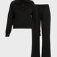 🔥Limited Time Sale-50% OFF💝Women's Oversized Half Zip Wide Leg 2 Piece Outfits Lounge Set