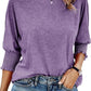 ☀️Summer Hot Sale 50% OFF🌼Blouses for Women Dressy Casual 3/4 Length Sleeve Womens Tops with Smocked Cuffs