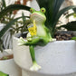 🔥Last Day Sale 50% OFF 🐸 Frog Flower Pot Hanger Ornament🍷