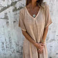 🔥Hot SALE 50% OFF🔥Women's Loose V-neck cotton linen dress
