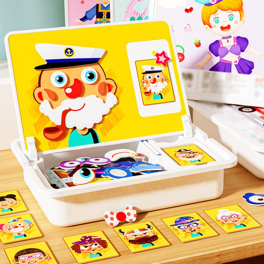 🎁Halloween promotion 50% OFF💓🎨Magnetic puzzle box for children with game and drawing board