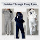 🎁Christmas offer – 50% discount💝Women's Casual Letter M Long Sleeve Two Piece Set(Fabric upgrade-Upgrade without price increase)