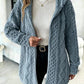 Women’s Fuzzy Sherpa Hooded Cardigan, Soft Plush Fleece Open Front Coat, Long Sleeve Mid-Length Relaxed Fit Jacket, Cozy Fall Winter Outerwear, Warm Teddy Jacket for Women❄️