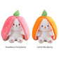 🍓Valentine's Day 50% off🍓Strawberry Bunny Transformed into Little Rabbit🎀 Fruit Doll Plush Toy🐰