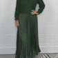 🔥Christmas Special Sale - 50% OFF💝Women’s Stylish and Elegant Round-neck Pleated Dress