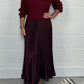 🔥Christmas Special Sale - 50% OFF💝Women’s Stylish and Elegant Round-neck Pleated Dress