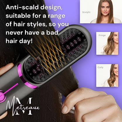 🔥Summer Hot Sale 50% Off💁‍♀️⚡Wireless Ceramic Heating Hair Straightening Comb