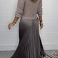 🔥Christmas Special Sale - 50% OFF💝Women’s Stylish and Elegant Round-neck Pleated Dress