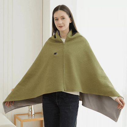 🎁🔥Christmas Sale-Up to 50% OFF❄️Portable Soft Zipper Electric Heated Blanket Shawl☀️Warm the entire winter