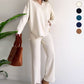 🔥New Year Sale 50% OFF💃💓V-Neck Casual Slit Knitted Two-Piece Set