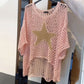 🔥LAST DAY HOT SALE 49% OFF - Women's Fashion Round Neck Crochet Knit Fishnet Top