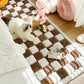 ⏰Last day 49% OFF🔥Cream-coloured Large Plaid Square Pet Carpet Bed Sofa Cover