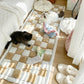 ⏰Last day 49% OFF🔥Cream-coloured Large Plaid Square Pet Carpet Bed Sofa Cover