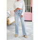 💥Hot Sales - 50% OFF🥰👖Vintage Wash Plus-Size Jeans — Stretchy & Straight Leg Fit✨