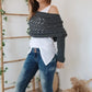 🔥Last Day Sale 49% OFF🏆️Women's Wrap Knit Shawl with Sleeves