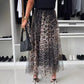 🔥Last day sale 50% OFF💓😘Leopard Print Layered Design Bustier Maxi Skirt