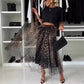 🔥Last day sale 50% OFF💓😘Leopard Print Layered Design Bustier Maxi Skirt