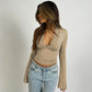 🌷Spring Hot Sale 49% OFF🍃Women’s Elegant Deep V-Neck Lace Trim Flared Sleeve Top