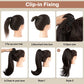 💜LAST DAY PROMOTION⚡50K+ SOLD! 💜Curly Wavy Frizzy Hair Extension with Ponytail