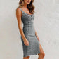 🍹Summer Hot Sales 50%OFF☀️Adjustable strap U-neck split denim bodycon cami dress