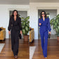🌷Spring presale 49% OFF🍃Elegant Black Beaded Top & Wide-Leg Pants (2 PCS Set)