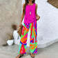 🌺Mother's Day Hot Sale 50% OFF🌺Women’s Trendy Print 2 Piece Outfits Sleeveless Top & Pants✨