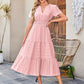 🌷Seasonal dress 50% discount🌷Women's Casual Spring Short Sleeve V Neck Maxi Dress