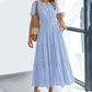 🌷Seasonal dress 50% discount🌷Women's Casual Spring Short Sleeve V Neck Maxi Dress