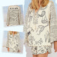 💕2025 HOT SALE 50% OFF💕Satin Unique Letter Print Tassle Shirt and Elastic Waist Shorts Set
